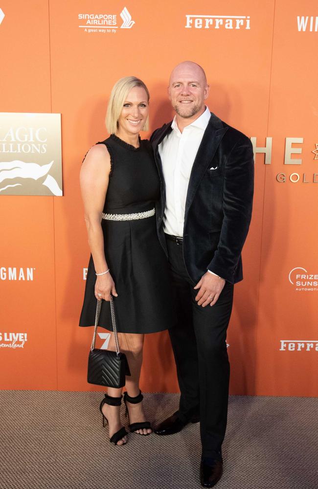 Zara and Mike Tindall at the Magic Millions launch party in Australia. Picture: Luke Marsden