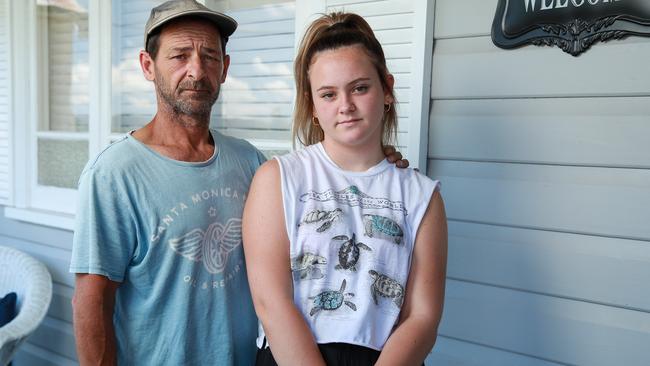 Warren and Sienna-Belle Cross, 12, at home in Portland, near Lithgow. Picture: Justin Lloyd