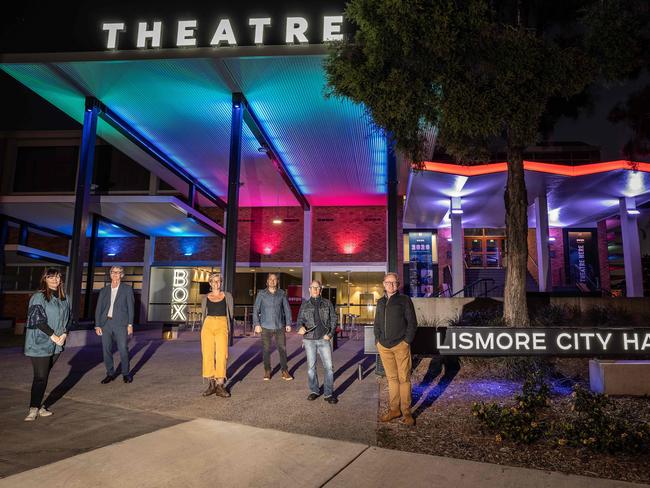 L-R Kristy Jones (NORPA Communications and Marketing Manager), David Wolff (NORPA Chair), Kate Stroud (Independent Music Programmer), Julian Louis (NORPA CEO and Artistic Director), Karl Johnson (NORPA Production Manager), Ben Franklin MLC (Parliamentary Secretary for Energy and the Arts)