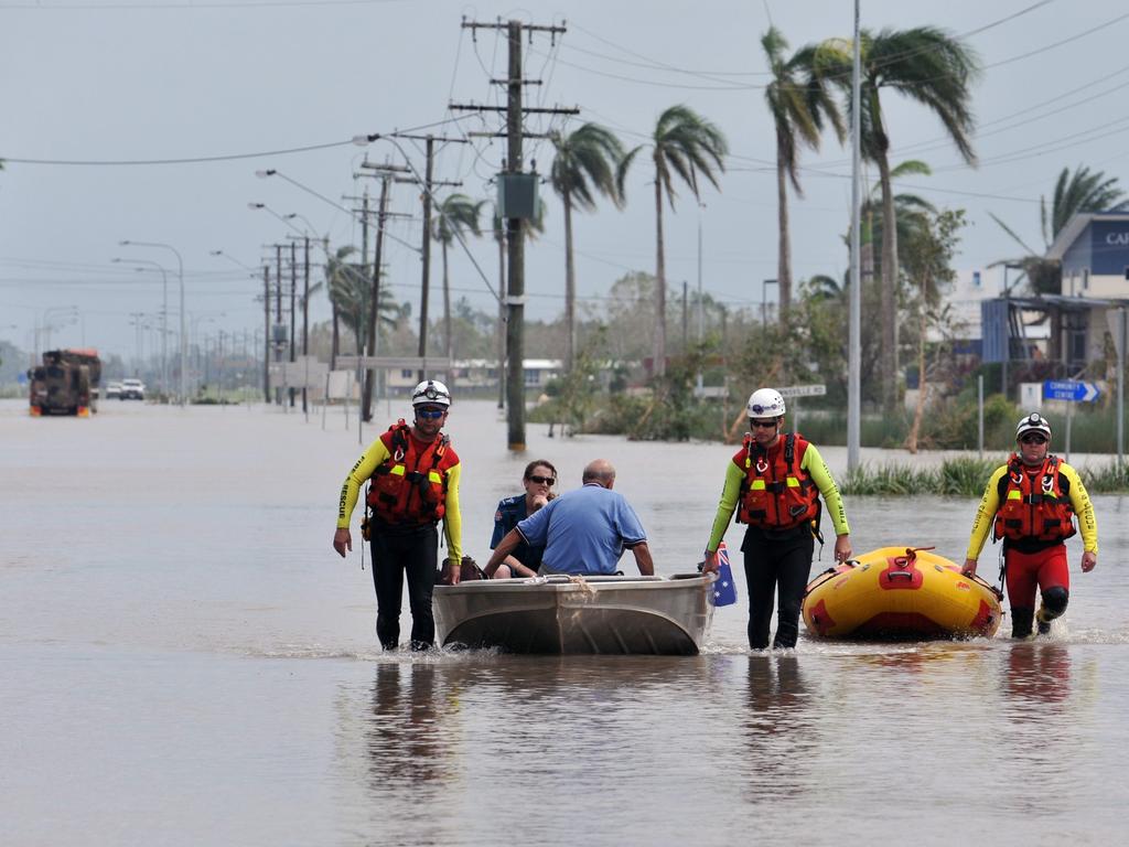 The Ingham Flood in the aftermath of 2011’s Cyclone Yasi. Picture: Evan Morgan