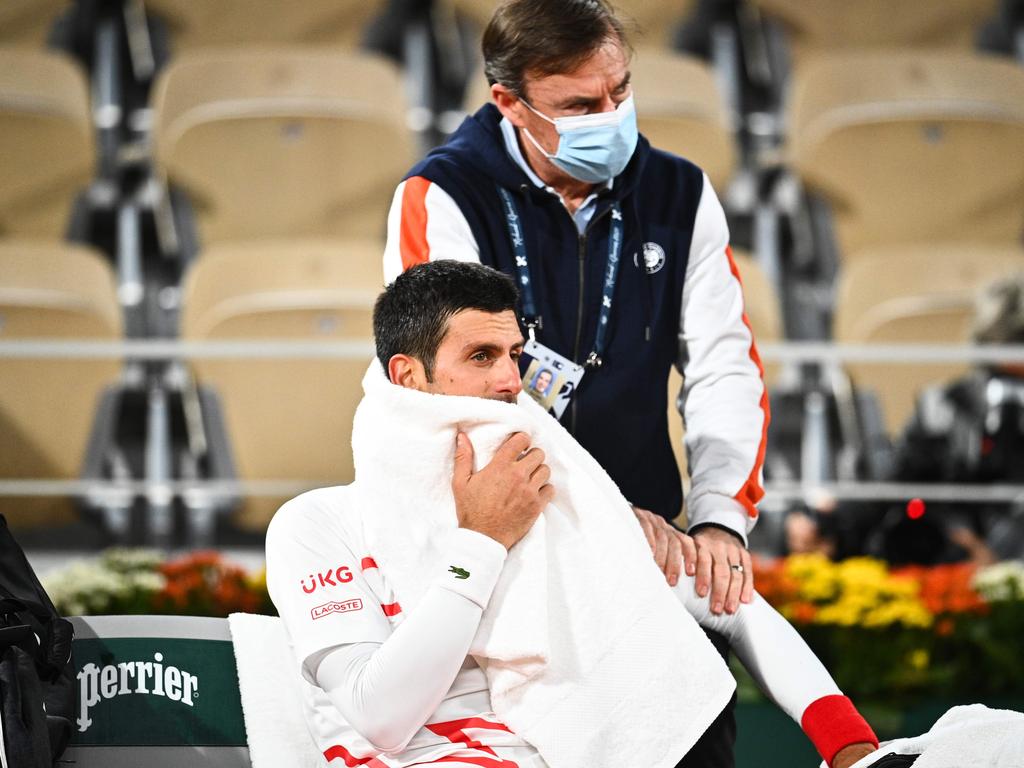 Tennis news, French Open 2020 Novak Djokovic faking injury,  Herald Sun