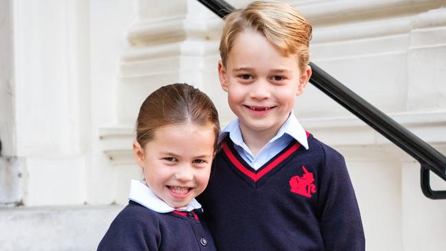 Princess Charlotte and Prince George in September. Picture: Getty Images