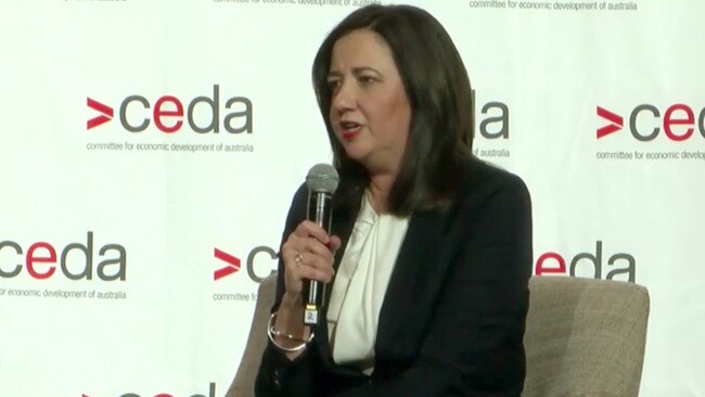 Queensland Premier Annastacia Palaszczuk at CEDA, referred to Mr Luxton’s death while announcing mental health funding.