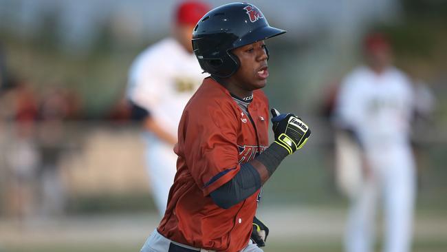 Ronald Acuna during his time at Melbourne Aces. Picture: Dean Martin