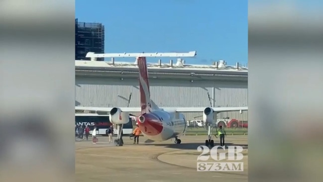 Plane catches fire in Sydney