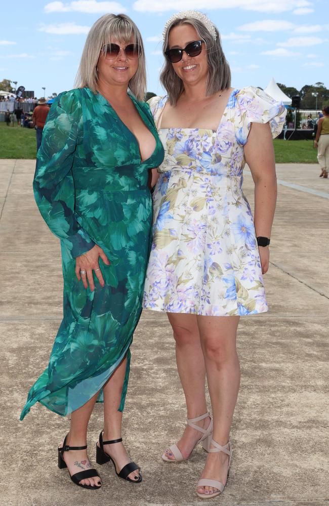 MELBOURNE, AUSTRALIA – DECEMBER 8 2024 Kath and Megan attend the Werribee Cup in Werribee on December 8th, 2024. Picture: Brendan Beckett