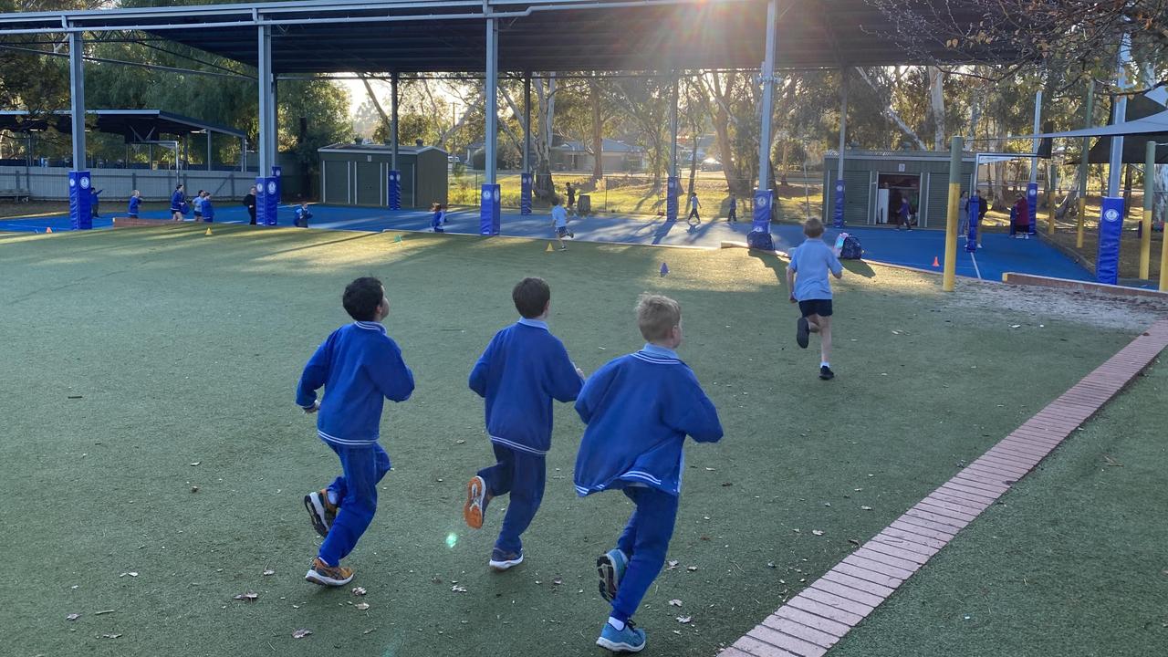 The St Monica's Primary School Running Club at Kangaroo Flat, Victoria, was established in November 22 and welcomes up to 45 runners for an invigorating before-school trot each week. Picture: supplied