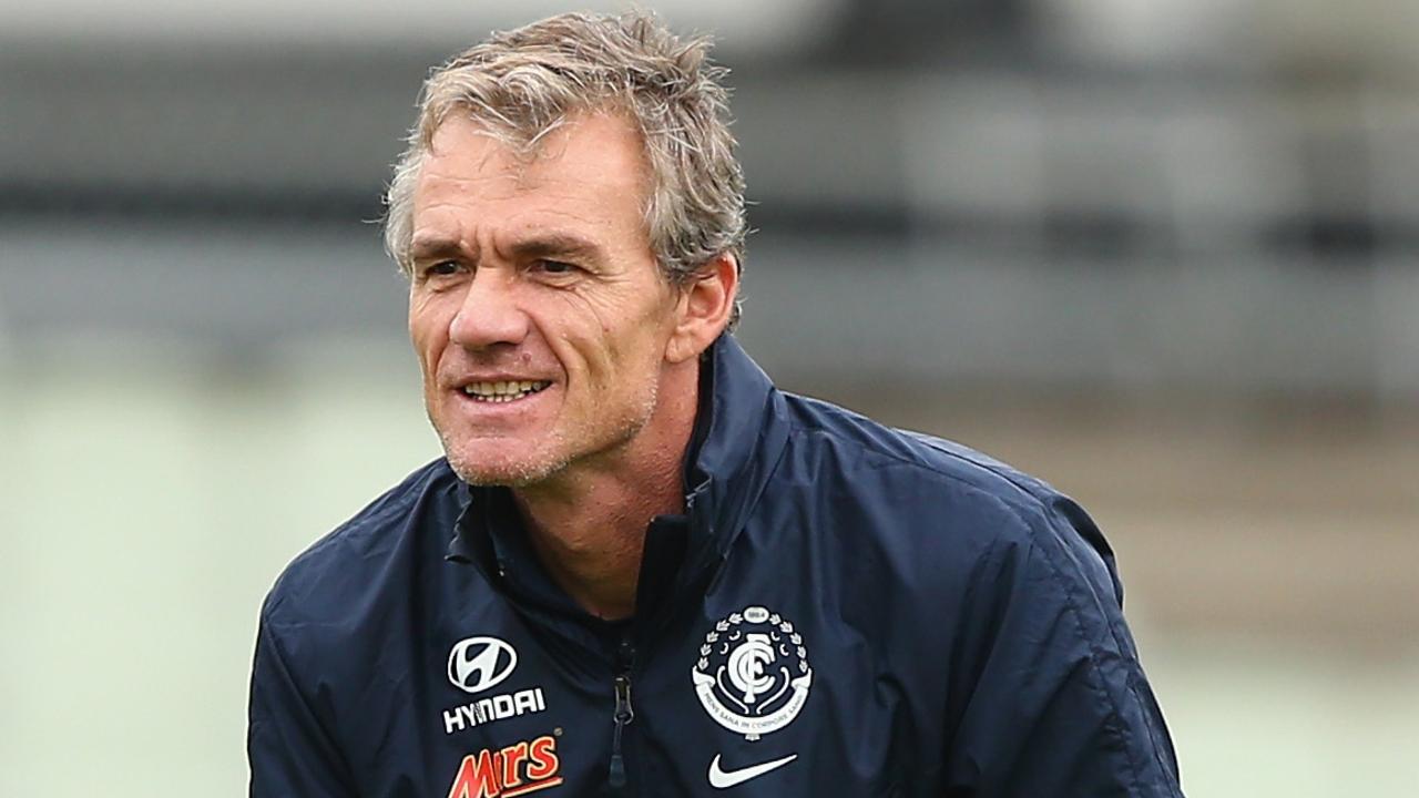 Dean Laidley when he was Carlton Blues assistant coach in 2015. Picture: Robert Cianflone/Getty Images