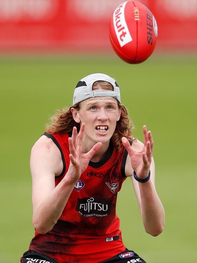 Dustin Fletcher’s son Mason has spent time training with Essendon. 