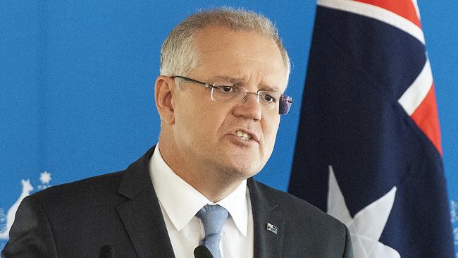 Scott Morrison in Melbourne yesterday. Picture: AAP