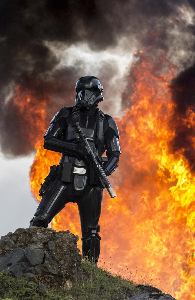 As a new breed of Star Wars film, Rogue One introduces a new breed of baddie in the shape of the Death Troopers. Picture: Disney