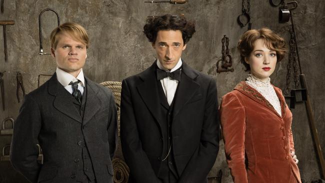 Under the spell ... Evan Jones, Adrien Brody and Kristen Connolly star in Houdini. Picture: Supplied