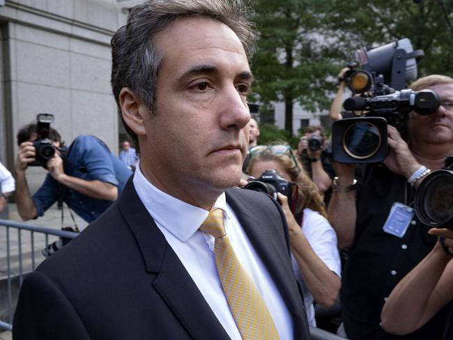 Michael Cohen, former personal lawyer to President Donald Trump, leaves federal court after reaching a plea agreement. Picture: AP