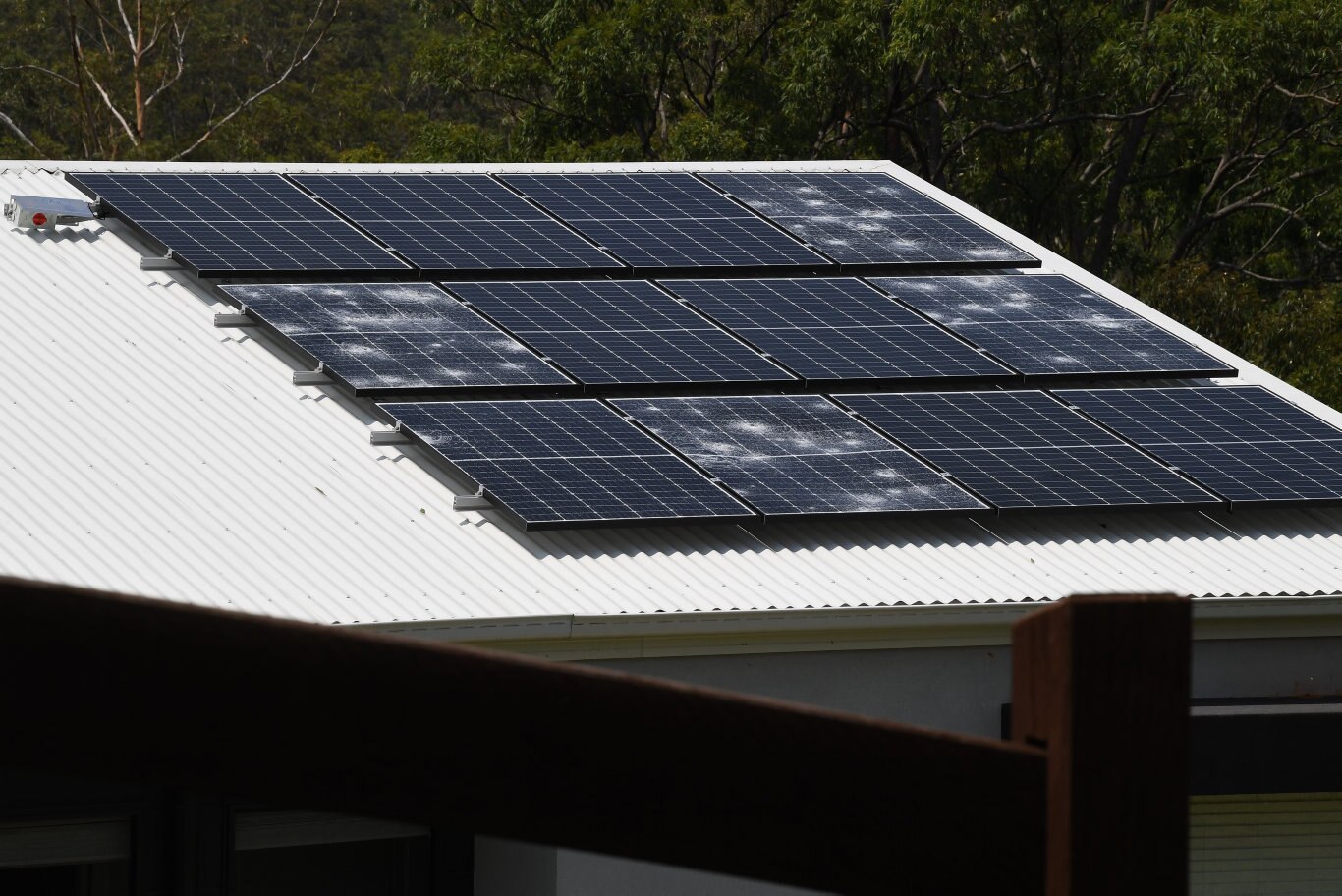 Cleaning up after the Sunday storm on the Sunshine Coast Coast. Hail damage in Palmview.