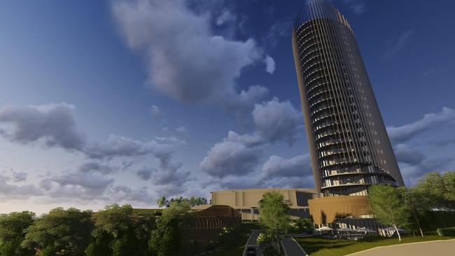 The new 23-storey hotel would include a ground floor convention centre.