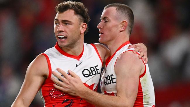 Will Hayward and Chad Warner are keys for the Swans. Picture: Morgan Hancock/Getty Images