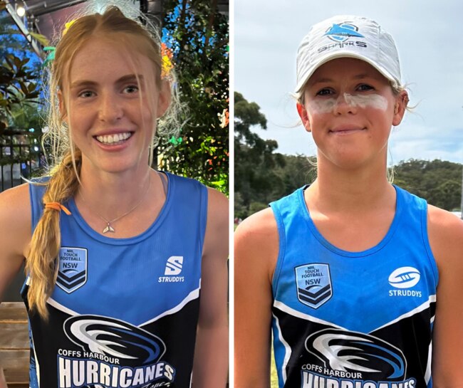 Charlotte Ricketts and Kalani Grayson of Coffs Harbour Womens 20s. Pictures: Contributed