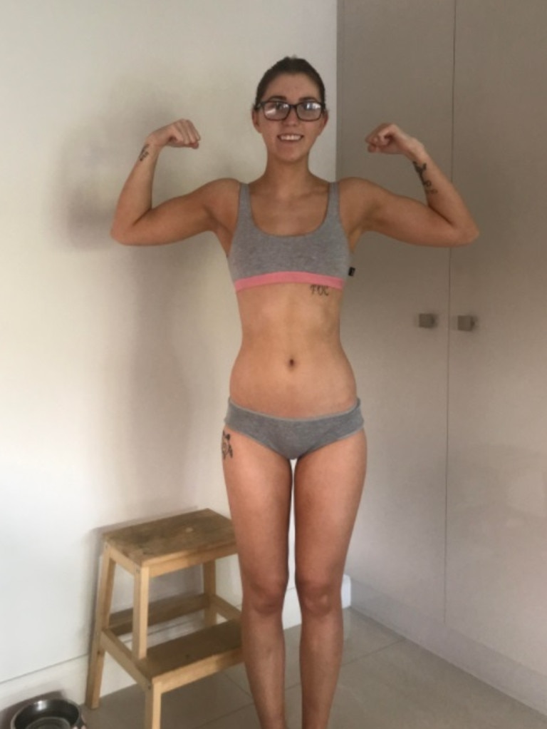 Jessica Ryan, 25, prior to her transformation. Picture: Supplied