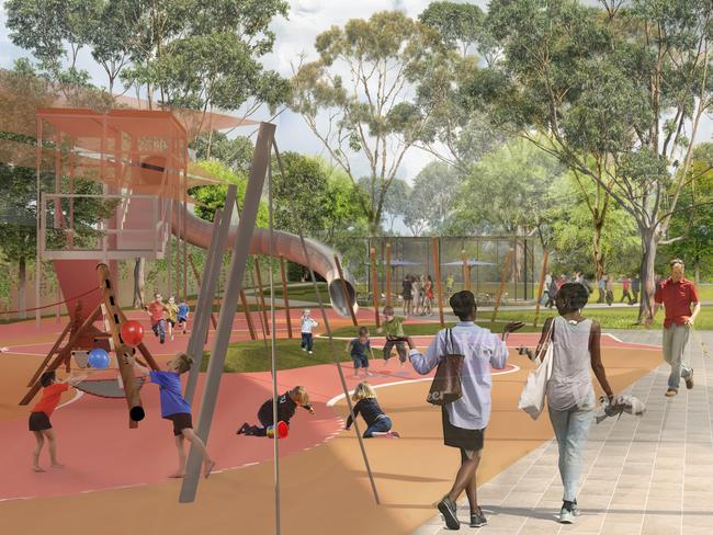 The Bayside West precinct will include upgrades to a 7000sq m park.