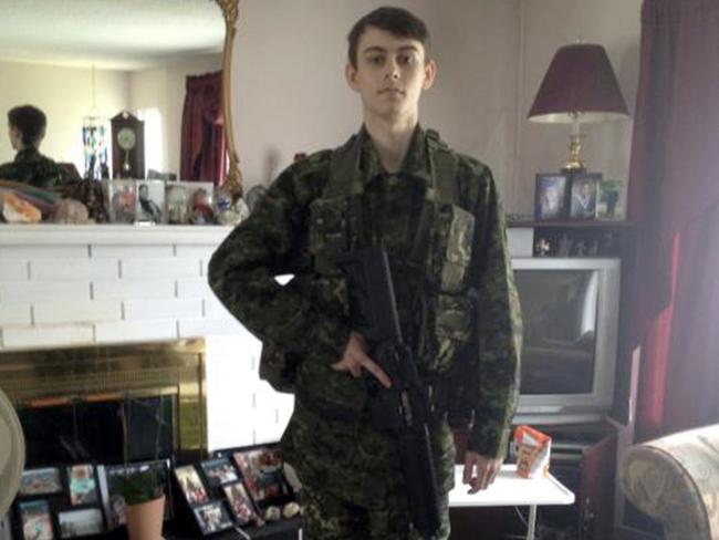 Bryer Schmegelsky pictured with Nazi flags and guns. Picture: Supplied