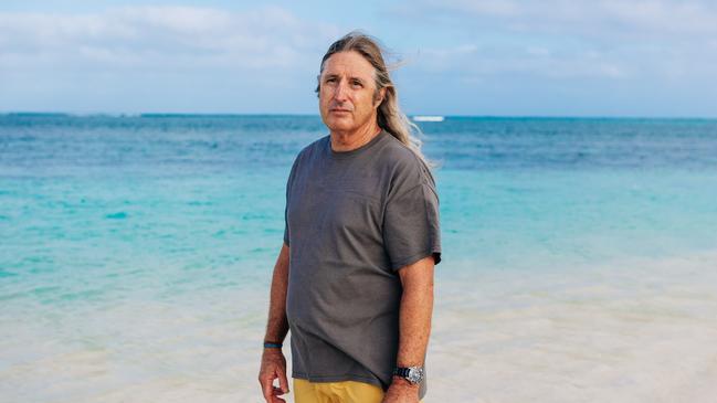 Author Tim Winton at Nigaloo Reef, WA, which he has long fought to save from development.