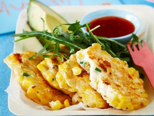 Corn fritters.