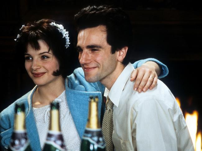 Juliette Binoche and Daniel Day-Lewis in a scene from The Unbearable Lightness of Being, the film based on Kundera’s novel. Picture: Getty Images