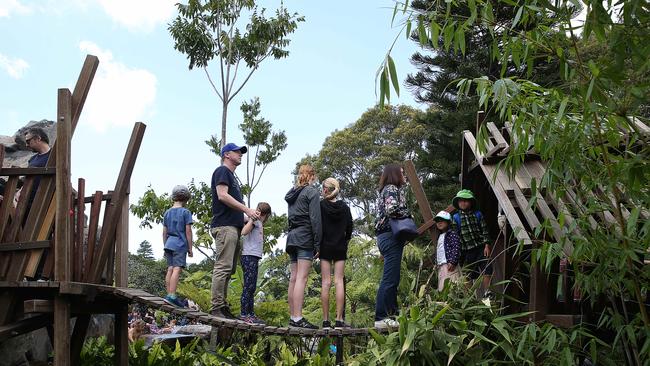 The Wild Play Garden at Centennial Park is a jungle adventure in the heart of the city. Picture: AAP Image