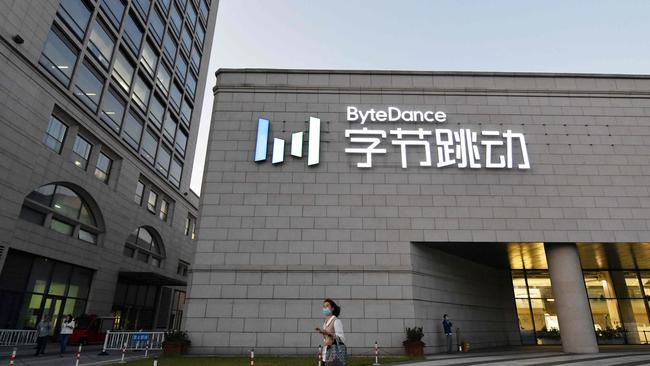 ByteDance headquarters, the parent company of TikTok, in Beijing. ByteDance has close ties to the ruling communist party, and US security officials and policymakers have long fretted over the potential opportunities that offers China for mischief. Picture: AFP