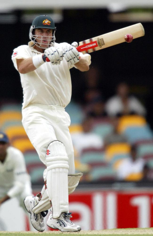 Matthew Hayden batting for Australia.