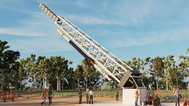 An artist’s impression of the East Arnhem Land space launch facility. Picture: Supplied