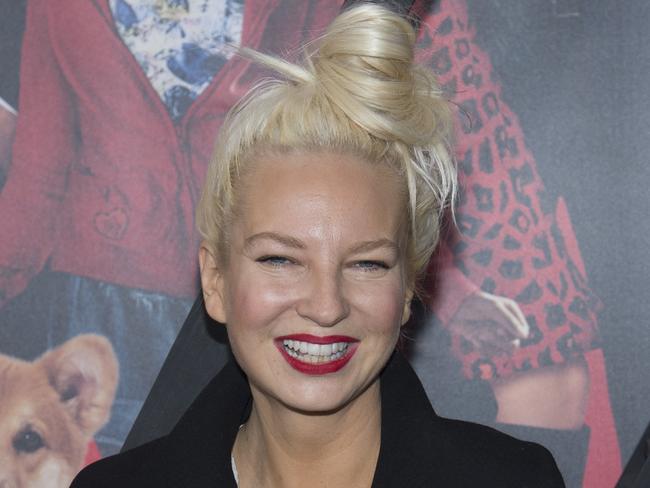 Songwriter. Sia attends the "Annie" premiere in New York City’s Ziegfeld Theatre. Picture: Splash