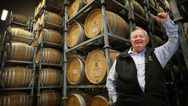 Wine maker Josef Chromy at his winery at Relbia. PICTURE CHRIS KIDD