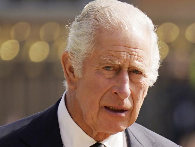 HILLSBOROUGH, NORTHERN IRELAND - SEPTEMBER 13: King Charles III and Camilla, Queen Consort arrive for a visit to Hillsborough Castle on September 13, 2022 in Hillsborough, United Kingdom. King Charles III is visiting Northern Ireland for the first time since ascending to the throne following the death of his mother, Queen Elizabeth II, who died at Balmoral Castle on September 8, 2022. (Photo by Niall Carson - WPA Pool/Getty Images)