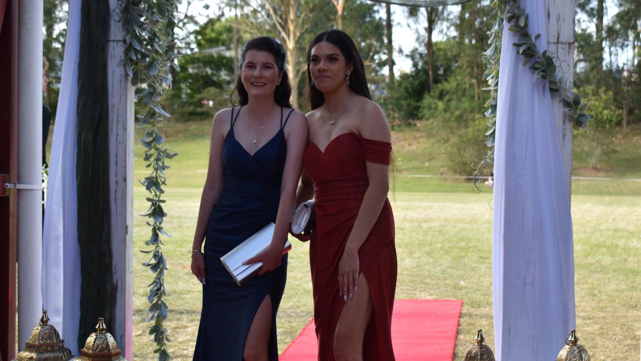 Chloe Bath and Teagan Slattery at the Gympie State High School Formal 2022.