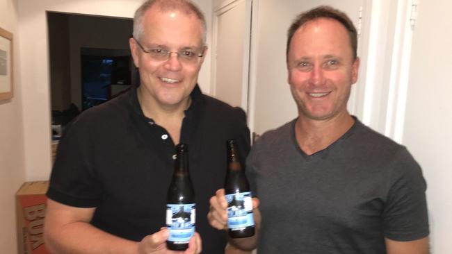 Scott Morrison with Tim Stewart. Picture: Twitter