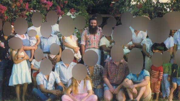 Daniel Landy-Ariel in the mid-1980s with members of what was then known as The Jesus People of North Queensland. Picture: Supplied