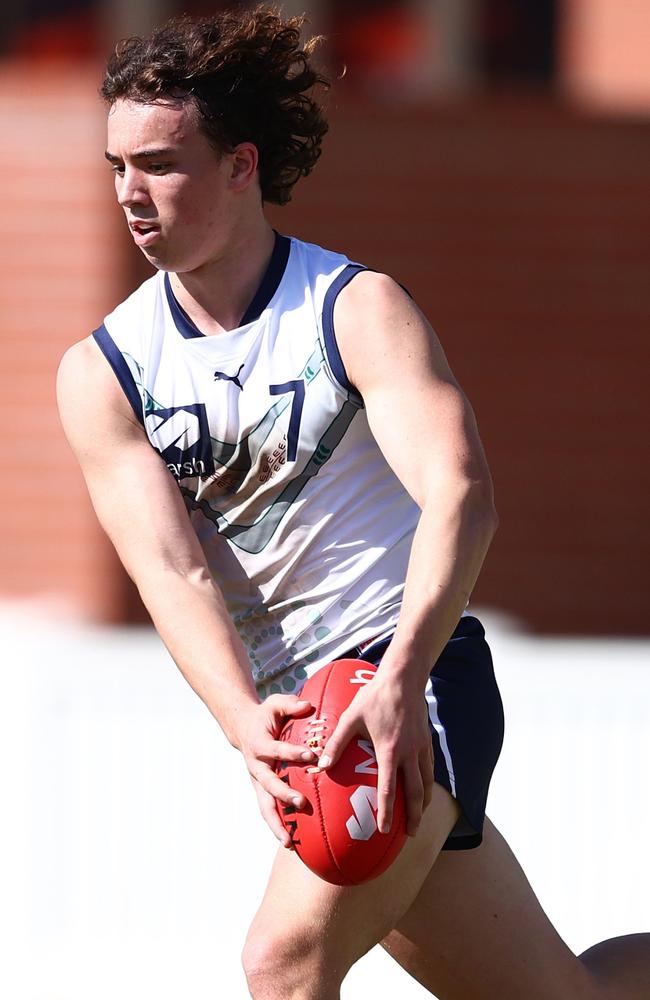 Ollie Hannaford could head to the Western Bulldogs. Picture: Chris Hyde/AFL Photos/via Getty Images.