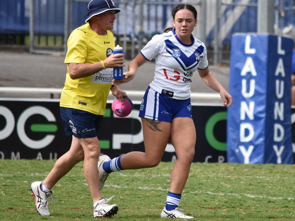 Olivia Vaalele in action for the Bulldogs. Picture: Sean Teuma