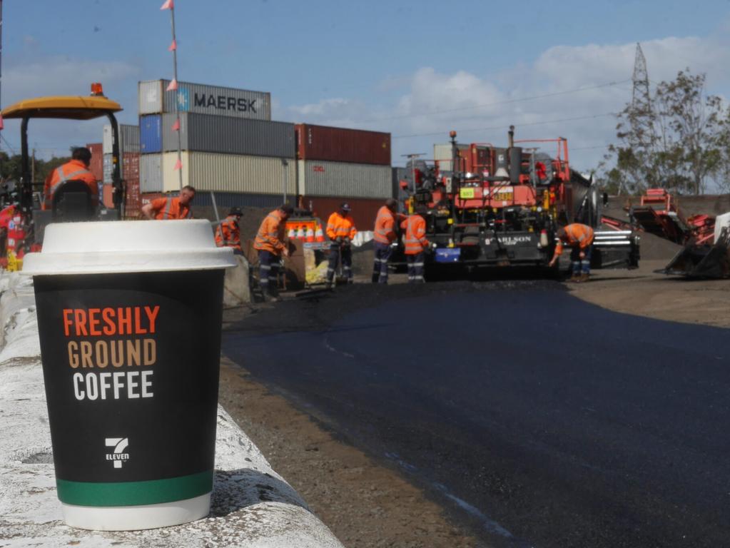 Australia's first suburban road made using recycled coffee cups. Picture: supplied