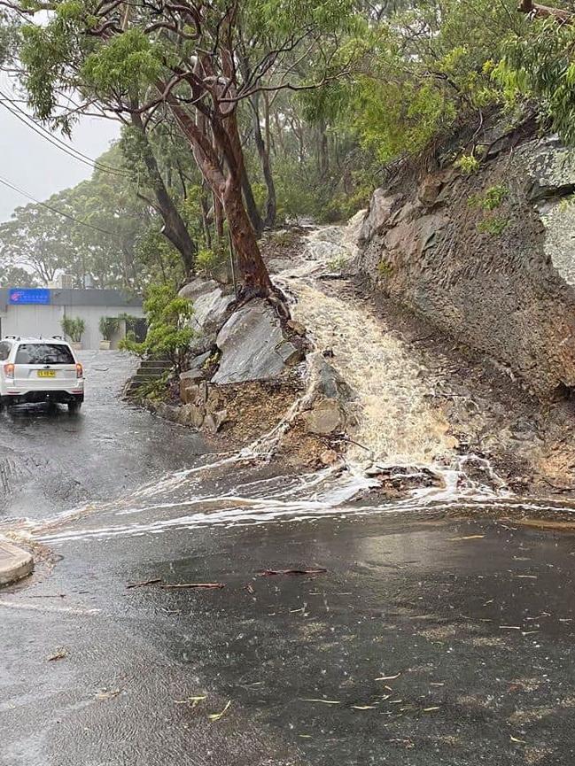 Localised flooding in Lugarno.