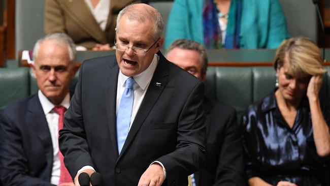 Treasurer Scott Morrison hands down his third federal budget. Picture: AAP