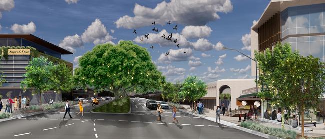 An artist impression of what Gympie Rd, Chermside could look like if a tunnel was built.