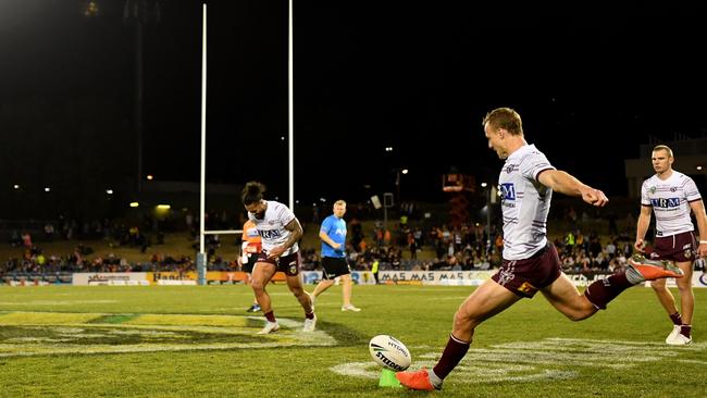 Daly Cherry-Evans conceded he was against the odds to nail the penalty. (AAP Image/Dean Lewins)