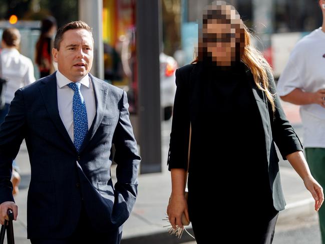 The woman and her lawyer Christopher Cole. Picture: NCA NewsWire/Nikki Short