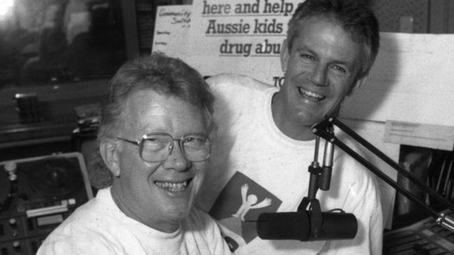 John “Vinnie” Vincent and Grant Cameron at SAFM in 1988.