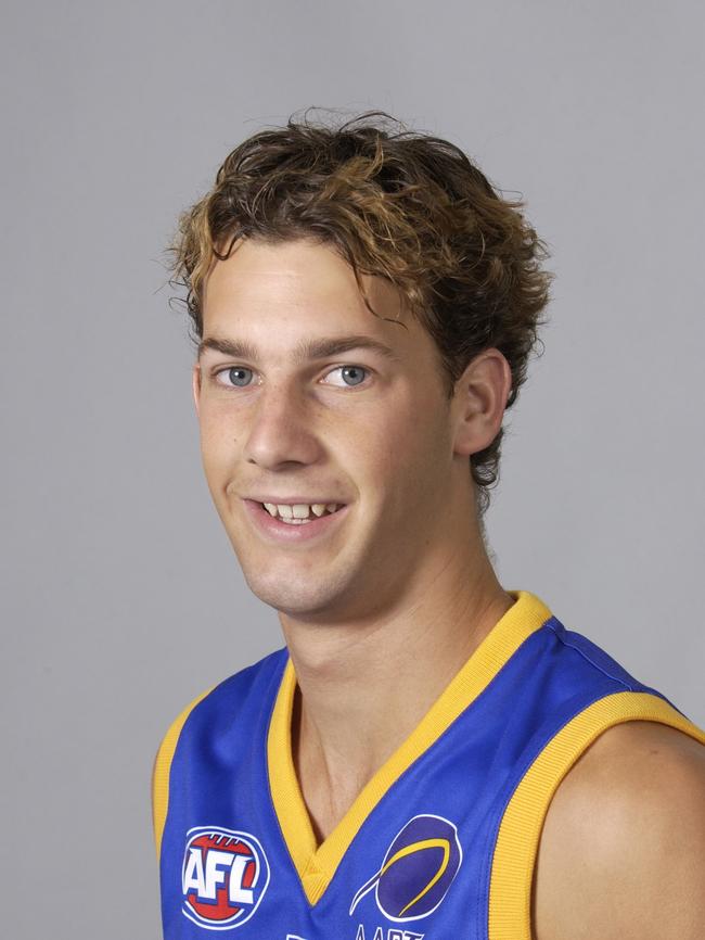 Jarrad Wright after being drafted by the Brisbane Lions.