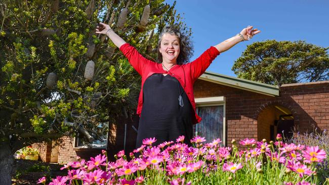 Leah Grace at her Goolwa South home. Picture: Brenton Edwards