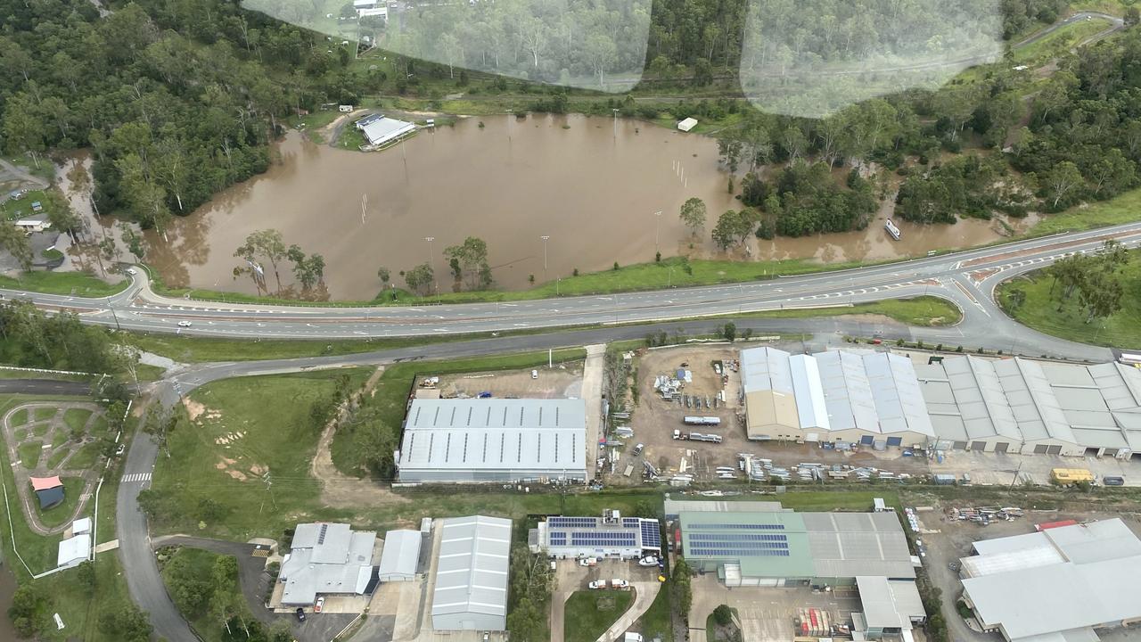 Photos of flooding around Gympie captured by Paul McKeown, chief pilot Wide Bay Air Charter.