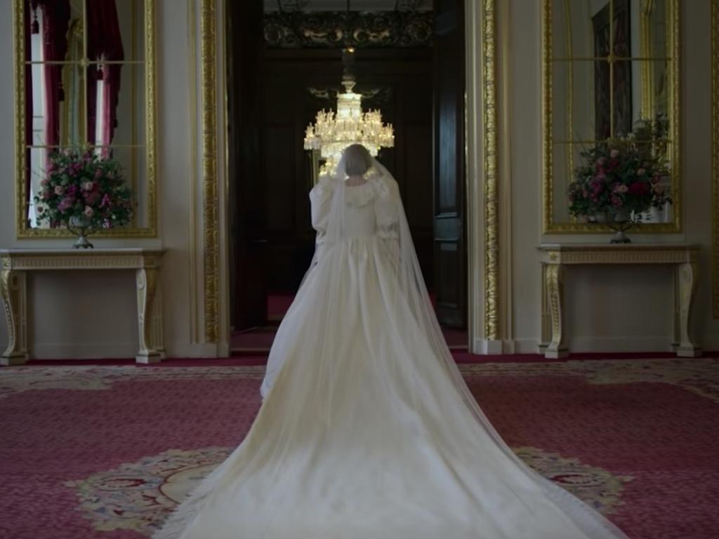 The famous Diana wedding dress was recreated for the series. Picture: Netflix
